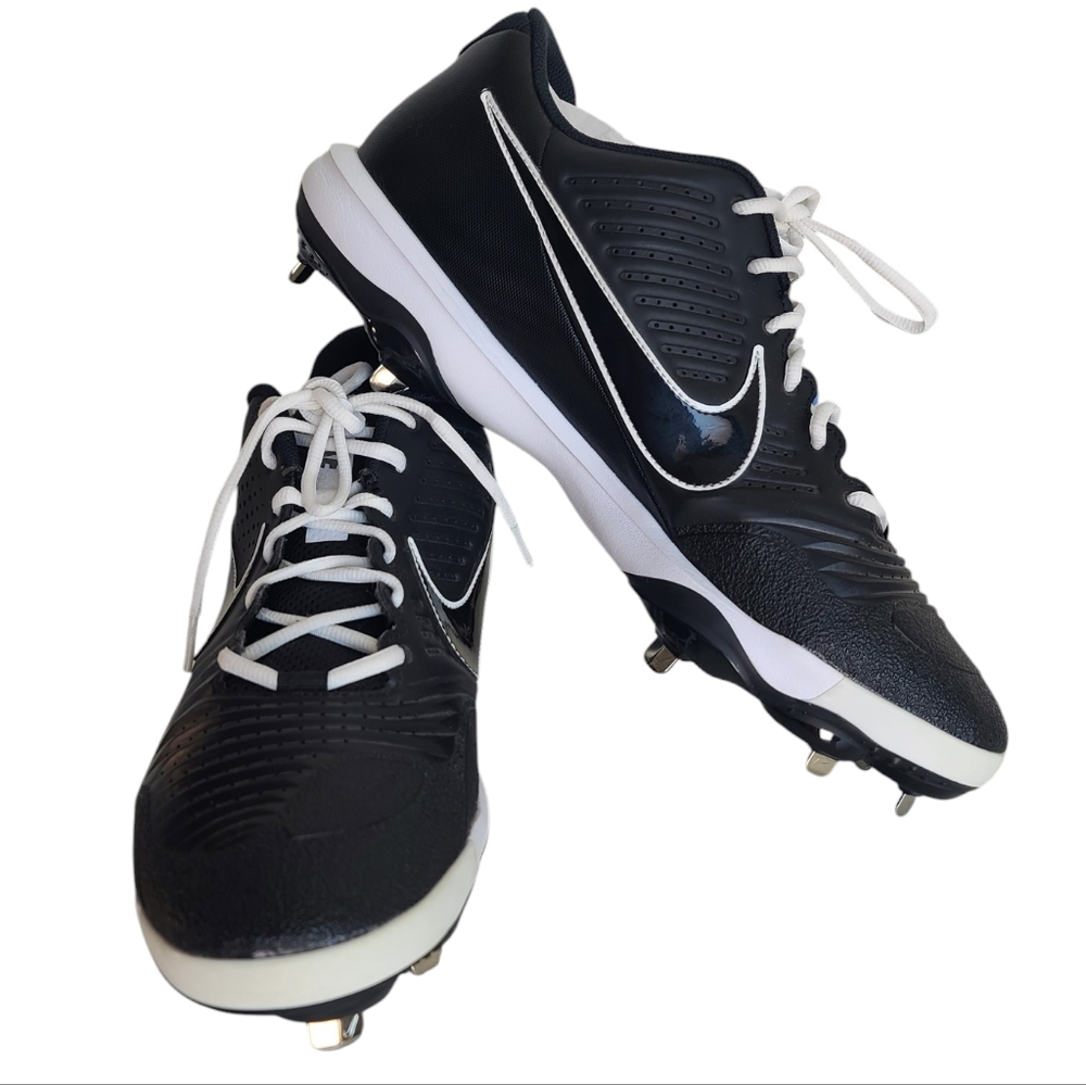 Nike Alpha Huarache Varsity 3 Low Top Baseball Cleats Sports Black Men's Size 15